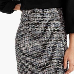 J. Crew Multi Color Metallic No. 2 Tweed Pencil Skirt